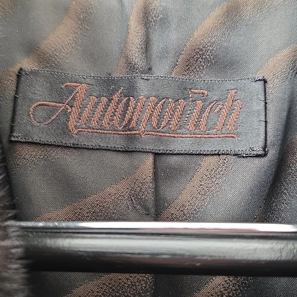 Antonovich Black/Dark Brown Full Length Mink Coat.  Size Medium - Picture 5 of 14